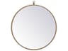 Elegant Lighting Eternity Brass Round Wall Mirror