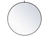 Elegant Lighting Eternity Black Round Wall Mirror