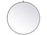 Elegant Lighting Eternity Black Round Wall Mirror