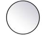 Elegant Lighting Eternity Black Round Wall Mirror