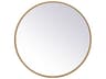 Elegant Lighting Eternity Brass Round Wall Mirror