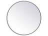 Elegant Lighting Eternity Silver Round Wall Mirror