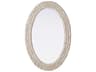 Elegant Lighting Marlowe Linen White Oval Wall Mirror