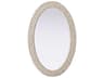 Elegant Lighting Marlowe Linen White Oval Wall Mirror