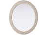 Elegant Lighting Marlowe Linen White Oval Wall Mirror