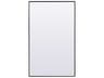 Elegant Lighting Eternity Black Rectangular Floor Mirror