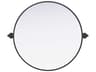 Elegant Lighting Amoura Black Round Wall Mirror