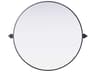 Elegant Lighting Amoura Black Round Wall Mirror