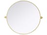 Elegant Lighting Amoura Brass Round Wall Mirror