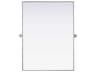 Elegant Lighting Amoura Silver Rectangular Wall Mirror