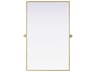 Elegant Lighting Amoura Brass Rectangular Wall Mirror