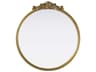 Elegant Lighting Naomi Distressed Antique Brass Round Wall Mirror