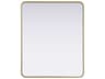 Elegant Lighting Remy Brass Rectangular Wall Mirror