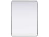 Elegant Lighting Remy Silver Rectangular Wall Mirror
