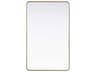 Elegant Lighting Remy Brass Rectangular Wall Mirror