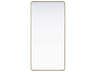 Elegant Lighting Remy Brass Rectangular Wall Mirror