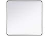 Elegant Lighting Remy Black Square Wall Mirror
