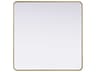 Elegant Lighting Remy Brass Square Wall Mirror