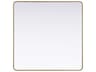 Elegant Lighting Remy Brass Square Wall Mirror
