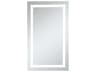 Elegant Lighting Nova Glossy White 5000K LED Rectangular Wall Mirror