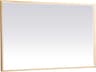 Elegant Lighting Pier Brass Rectangular LED Wall Mirror