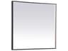 Elegant Lighting Pier Black Rectangular LED Wall Mirror