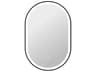 Elegant Lighting Harmoni Black Oval Wall Mirror