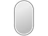 Elegant Lighting Harmoni Black Oval Wall Mirror