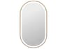 Elegant Lighting Harmoni Satin Gold Oval Wall Mirror