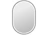 Elegant Lighting Harmoni Black Oval Wall Mirror