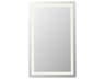 Elegant Lighting Riven White Rectangular Wall Mirror