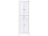Elegant Lighting Americana White Rubberwood Bath Storage Cabinet