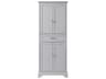 Elegant Lighting Americana Grey Rubberwood Bath Storage Cabinet