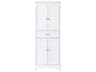 Elegant Lighting Americana White Rubberwood Bath Storage Cabinet