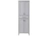 Elegant Lighting Irene Grey Rubberwood Bath Storage Cabinet