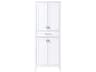 Elegant Lighting Irene White Rubberwood Bath Storage Cabinet