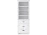 Elegant Lighting Soma White Bath Storage Glass Cabinet