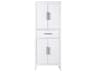 Elegant Lighting Millie White Rubberwood Bath Storage Cabinet