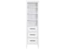 Elegant Lighting Millie White Rubberwood Open Shelving Bath Storage Cabinet