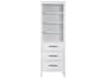 Elegant Lighting Millie White Rubberwood Open Shelving Bath Storage Cabinet