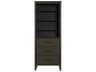 Elegant Lighting Millie Mocha Brown Rubberwood Open Shelving Bath Storage Cabinet