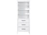 Elegant Lighting Millie White Rubberwood Open Shelving Bath Storage Cabinet