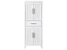 Elegant Lighting Alina White Rubberwood Bath Storage Cabinet