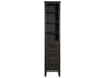 Elegant Lighting Alina Chocolate Oak Brown Rubberwood Open Shelving Bath Storage Cabinet