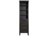 Elegant Lighting Alina Chocolate Oak Brown Rubberwood Open Shelving Bath Storage Cabinet