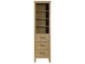 Elegant Lighting Alina Linen Oak Brown Rubberwood Open Shelving Bath Storage Cabinet