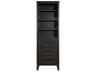 Elegant Lighting Alina Chocolate Oak Brown Rubberwood Open Shelving Bath Storage Cabinet