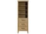 Elegant Lighting Alina Linen Oak Brown Rubberwood Open Shelving Bath Storage Cabinet