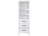 Elegant Lighting Alina White Rubberwood Open Shelving Bath Storage Cabinet