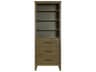 Elegant Lighting Alina Hazel Oak Brown Rubberwood Open Shelving Bath Storage Cabinet